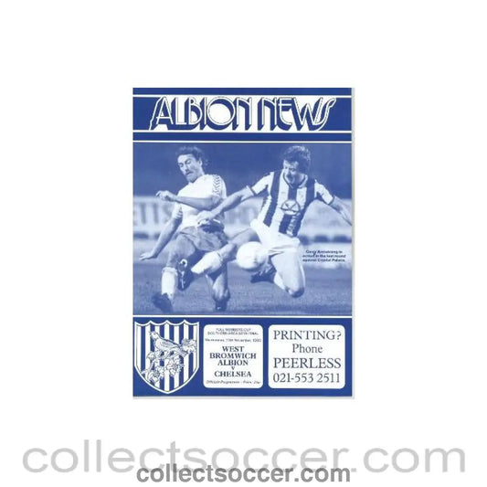 1985 - West Bromwich Albion vChelsea official programme 13/11/1985