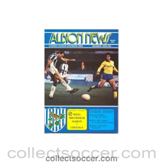 1985 - West Bromwich Albion vChelsea official programme 1985-1986