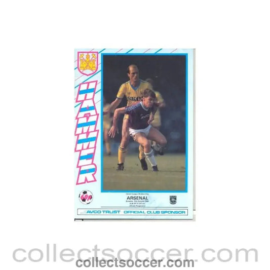 1985 - West Ham United v Arsenal official programme 12/10/1985 - Collect Soccer