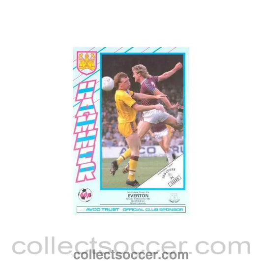 1985 - West Ham United v Everton official programme 02/11/1985 - Collect Soccer