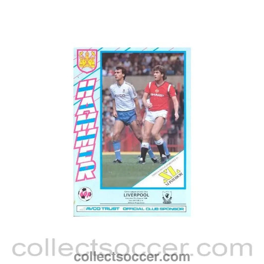 1985 - West Ham United v Liverpool official programme 31/08/1985 Canon League - Collect Soccer
