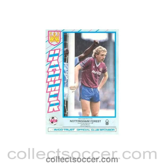 1985 - West Ham United v Nottingham Forest official programme 28/09/1985 - Collect Soccer