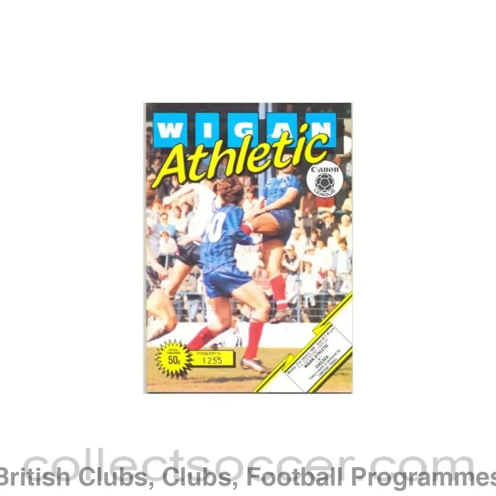 1985 - Wigan Athletic vChelsea official programme 21/01/1985