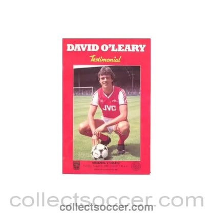 1986 - Arsenal v Celtic official programme 05/08/1986 David O’Leary Testimonial Match