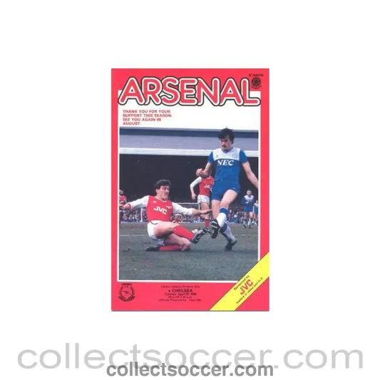 1986 - Arsenal v Chelsea official programme 29/04/1986