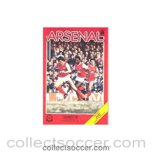 1986 - Arsenal v Coventry City official programme 22/03/1986 Canon League