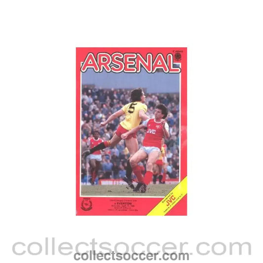 1986 - Arsenal v Everton official programme 12/04/1986 Canon League