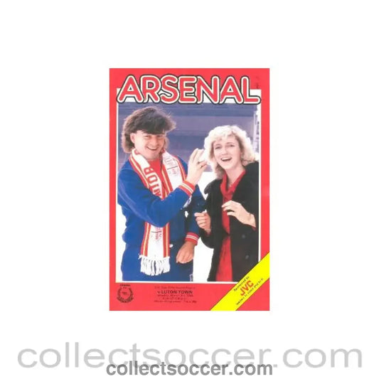 1986 - Arsenal v Luton Town official programme 03/03/1986 F.A. Cup