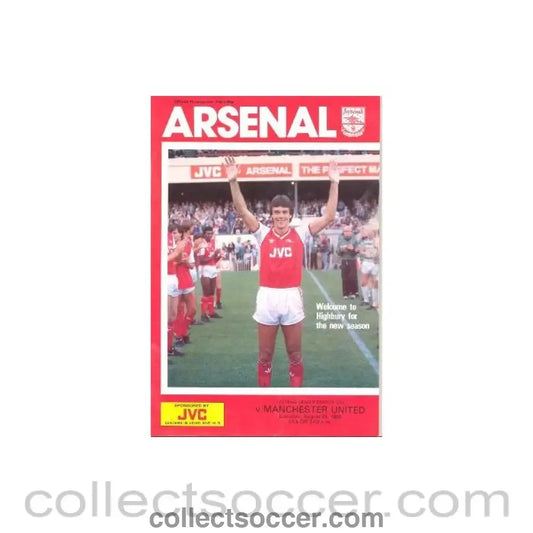 1986 - Arsenal v Manchester United official programme 23/08/1986 League Cup
