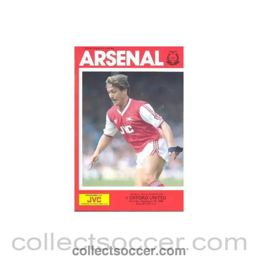 1986 - Arsenal v Oxford United official programme 20/09/1986 League Cup