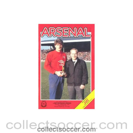 1986 - Arsenal v Rotherham official programme 25/01/1986