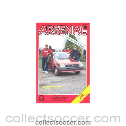 1986 - Arsenal v Tottenham Hotspur official programme 01/01/1986 Canon League - Collect Soccer