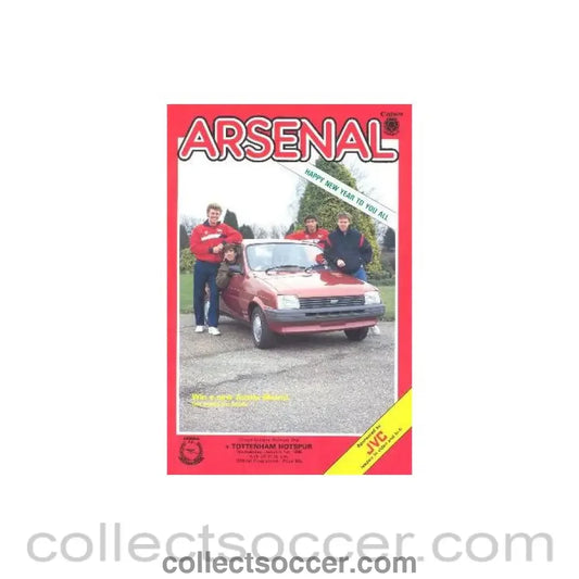1986 - Arsenal v Tottenham Hotspur official programme 01/01/1986 Canon League