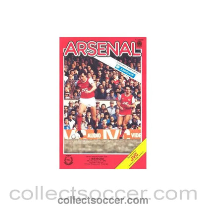 1986 - Arsenal v Watford official programme 31/03/1986 Canon League