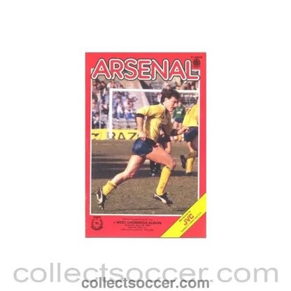 1986 - Arsenal v West Bromwich Albion official programme 26/04/1986 Canon League - Collect Soccer