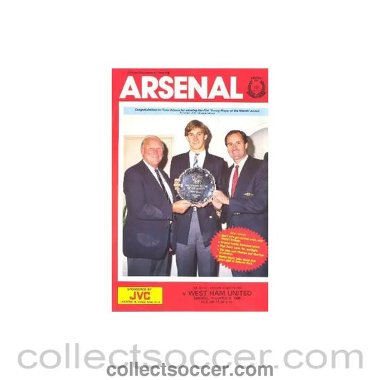 1986 - Arsenal v West Ham United official programme 08/11/1986 League Cup