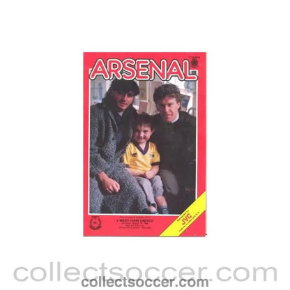 1986 - Arsenal v West Ham United official programme 15/03/1986 Canon League - Collect Soccer