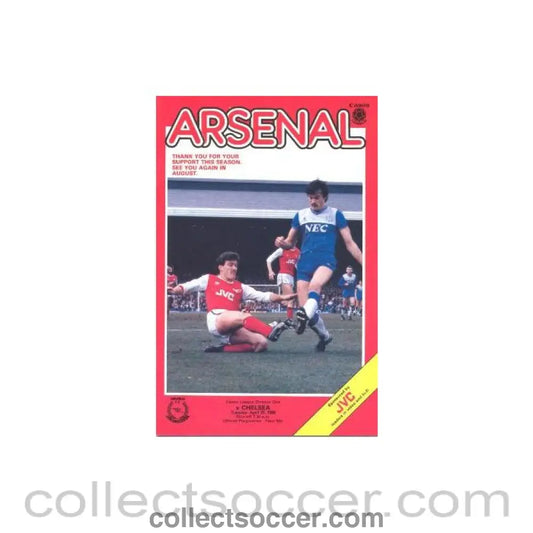 1986 - Arsenal vChelsea official programme 29/04/1986