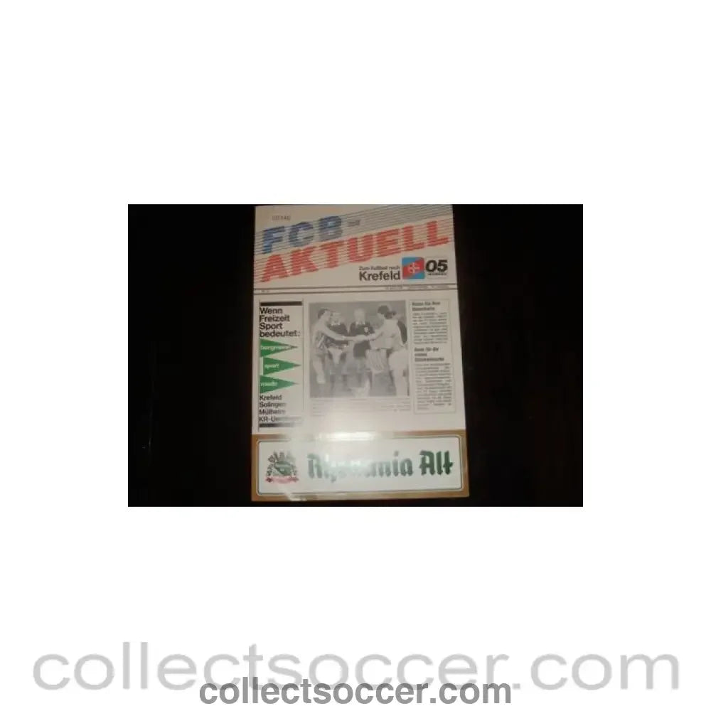 1986 - Bayer Uerdingen v Atletico Madrid official programme 16/04/1986 European Cup