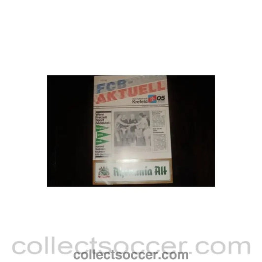 1986 - Bayer Uerdingen v Atletico Madrid official programme 16/04/1986 European Cup - Collect Soccer