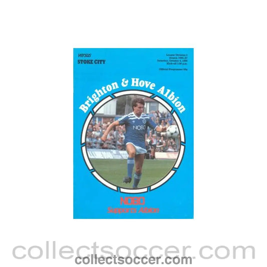 1986 - Brighton & Hove Albion v Stoke City official programme 04/10/1986 Football League