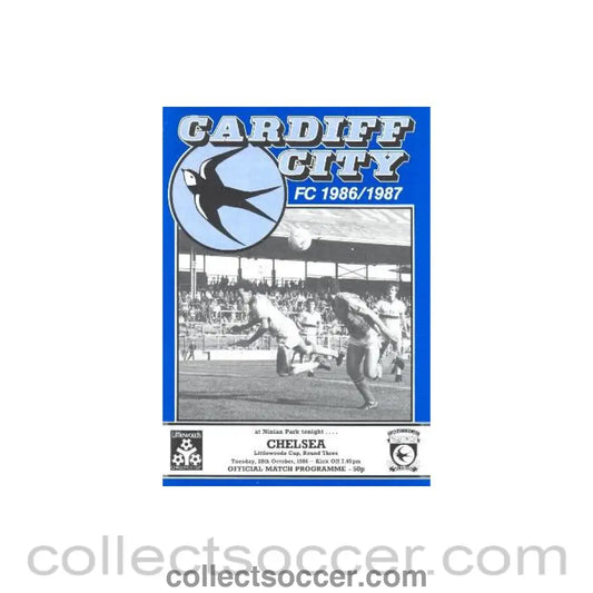 1986 - Cardiff City vChelsea official programme 28/10/1986