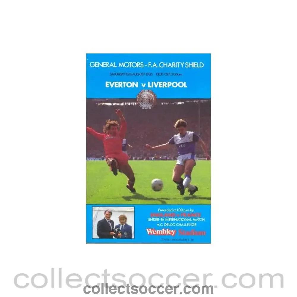 1986 Charity Shield Official Programme Everton v Liverpool 16/08/1986