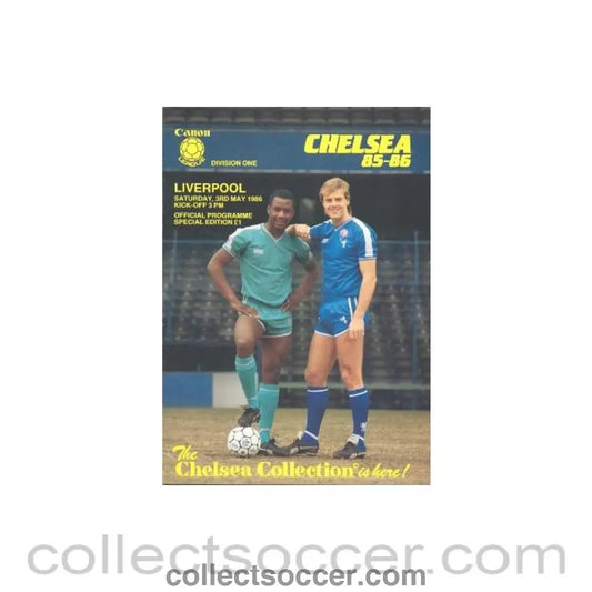 1986 - Chelsea v Liverpool official programme 03/05/1986 - Collect Soccer