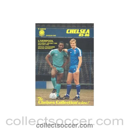 1986 - Chelsea v Liverpool official programme 03/05/1986 - Collect Soccer