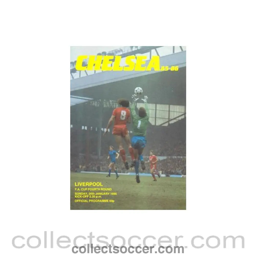 1986 - Chelsea v Liverpool official programme 26/01/1986