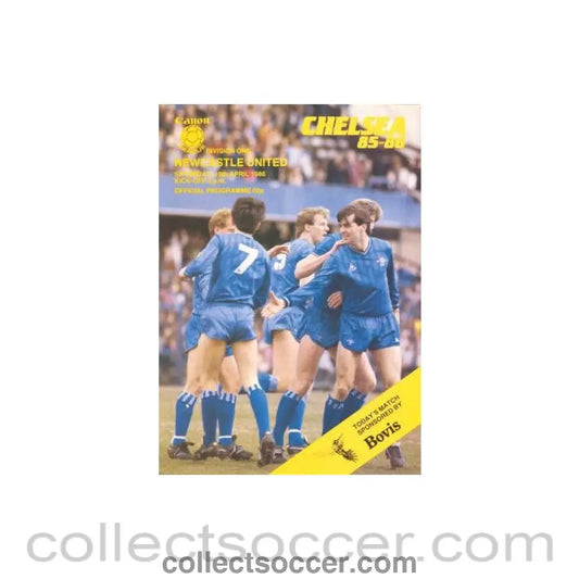 1986 - Chelsea v Newcastle United official programme 19/04/1986