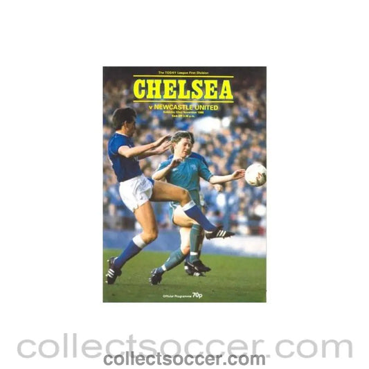 1986 - Chelsea v Newcastle United official programme 22/11/1986 - Collect Soccer
