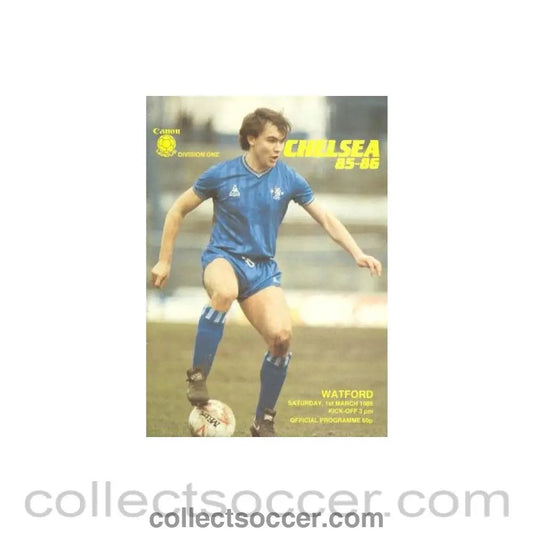 1986 - Chelsea v Watford official programme 01/03/1986 - Collect Soccer