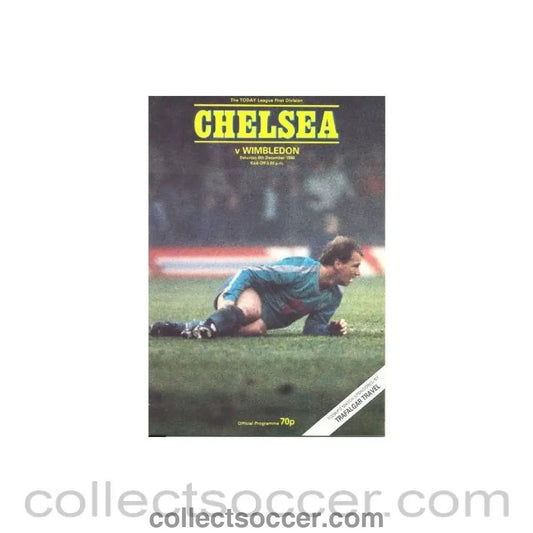 1986 - Chelsea v Wimbledon official programme 06/12/1986 - Collect Soccer