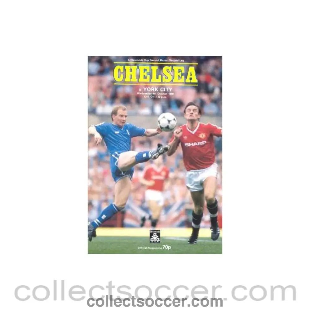 1986 - Chelsea v York City official programme 08/10/1986 - Collect Soccer