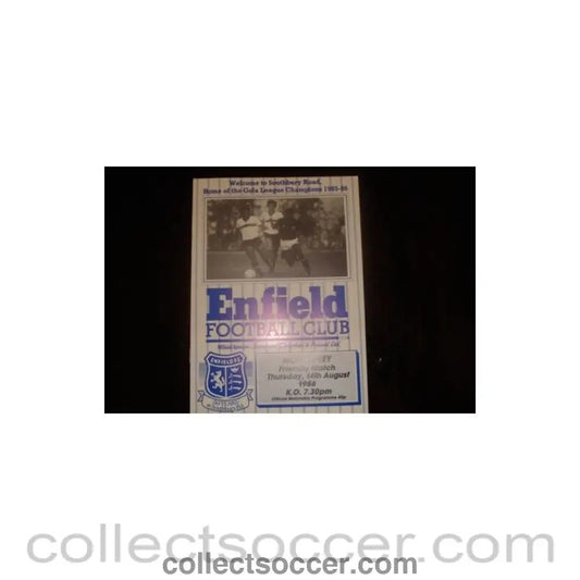 1986 - Enfield v Monterrey, California, USA official programme 14/08/1986 Friendly Match, Semi-Professional International - Collect Soccer