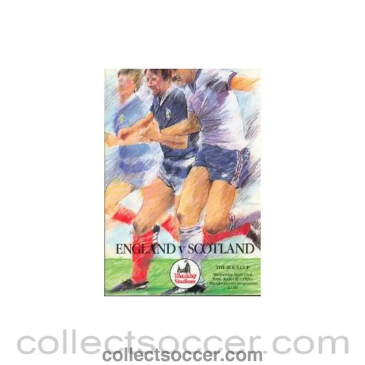 1986 England V Scotland Programme 23/04/1986 - Collect Soccer