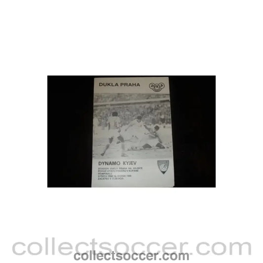 1986 European Cup Winners Cup Semi-Final Dukla Prague v Dynamo Kiev official programme 16/04/1986