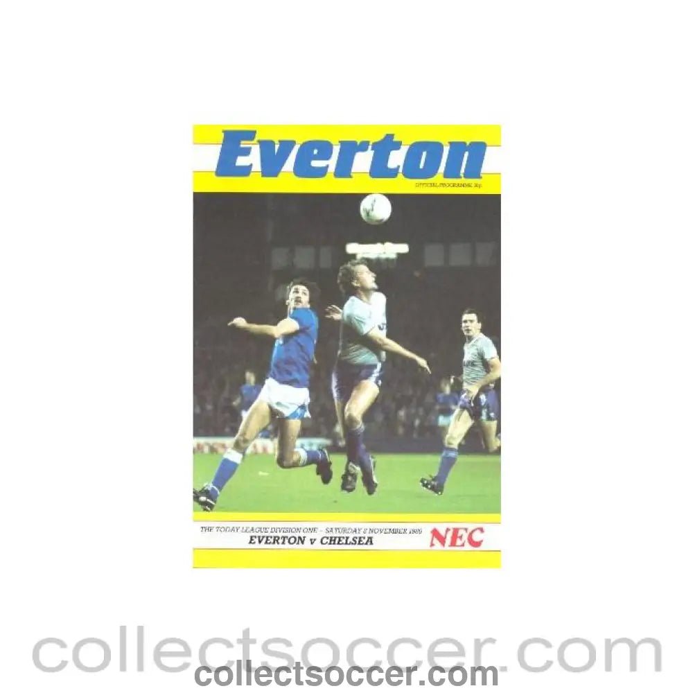 1986 - Everton vChelsea official programme 08/11/1986 - Collect Soccer