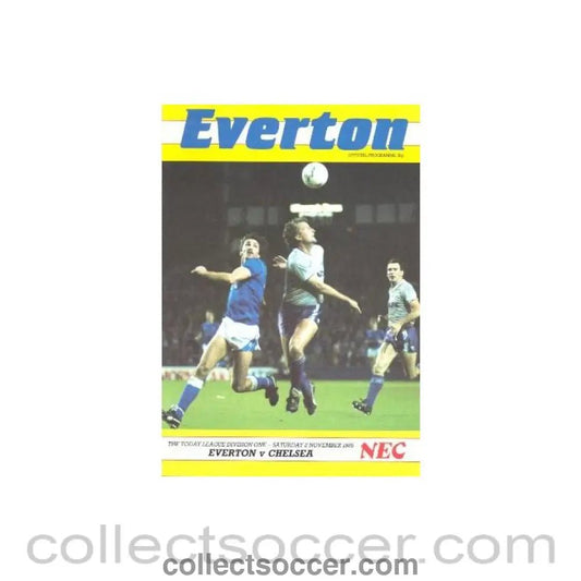 1986 - Everton vChelsea official programme 08/11/1986 - Collect Soccer