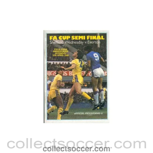 1986 FA Cup Semi-Final Programme Sheffield Wednesday V Everton