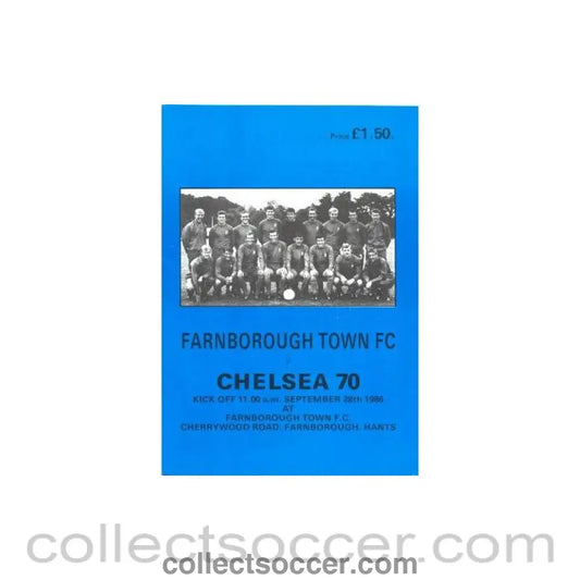 1986 - Farnborough vChelsea 70’s official programme 28/08/1986