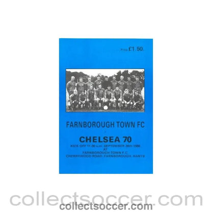 1986 - Farnborough vChelsea 70's official programme 28/08/1986 - Collect Soccer