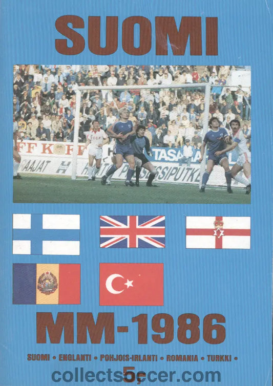 1986 Finland v England European Qualifier Official Programme