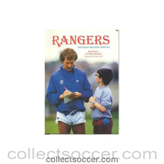 1986 - Glasgow Rangers v Bayern Munich official programme 05/08/1986 - Collect Soccer