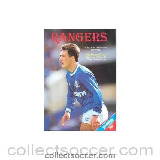 1986 - Glasgow Rangers v Boavista official programme 23/10/1986 - Collect Soccer
