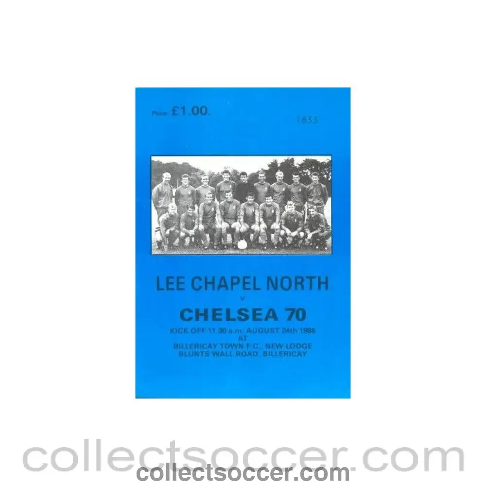 1986 - Lee Chapel North vChelsea 70’s official programme 24/08/1986