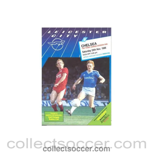 1986 - Leicester City vChelsea official programme 29/11/1986 - Collect Soccer