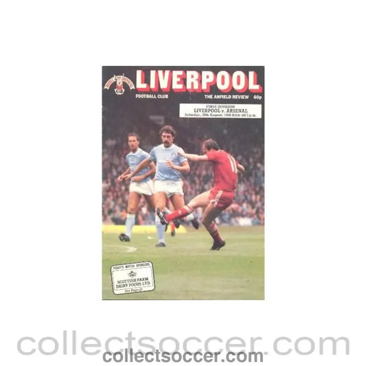 1986 - Liverpool v Arsenal official programme 30/08/1986 - Collect Soccer