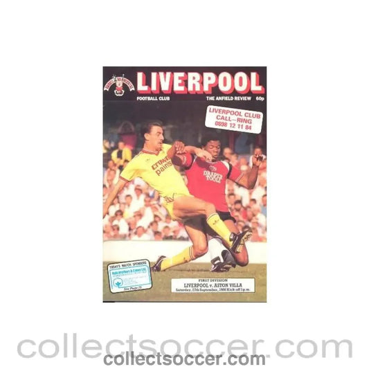 1986 - Liverpool v Aston Villa official programme 27/09/1986 - Collect Soccer